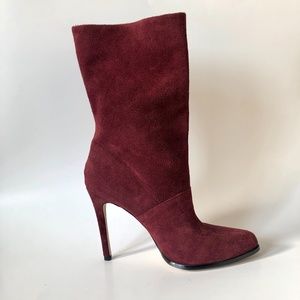 NEW!! BCBGeneration Valor Stiletto Boot, Cognac Suede 7.5